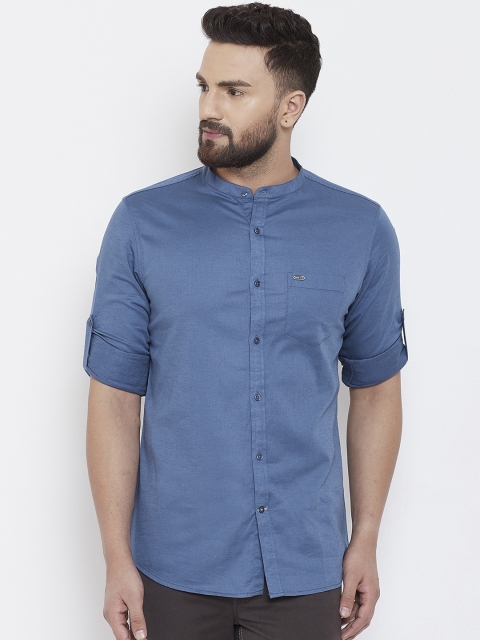 

Canary London Men Blue Smart Slim Fit Opaque Casual Shirt