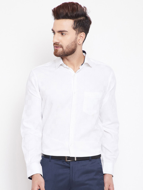 

Canary London Men White Smart Slim Fit Opaque Party Shirt