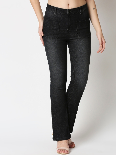 

High Star Women Black Bootcut High-Rise Light Fade Stretchable Jeans