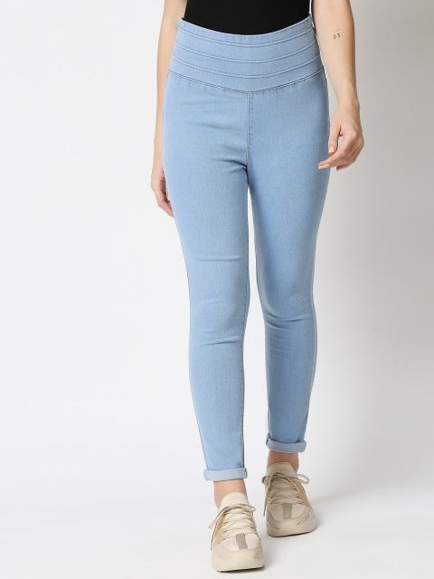 

High Star Women Blue Solid Slim-Fit Denim Jeggings