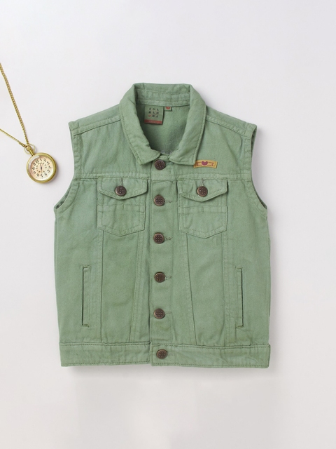 

Ed-a-Mamma Boys Olive Green Denim Jacket