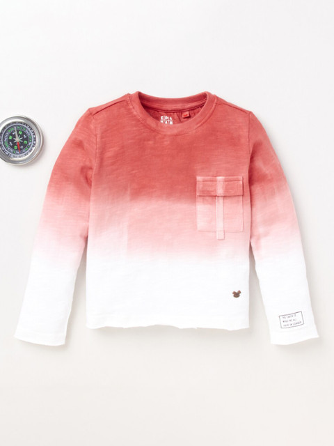 

Ed-a-Mamma Boys Orange Dyed V-Neck T-shirt