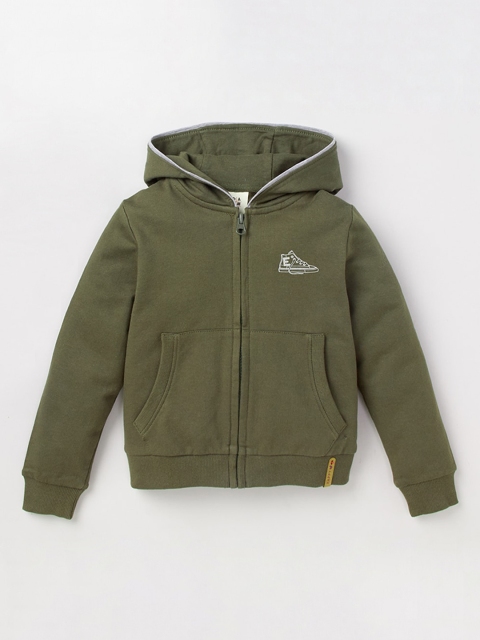 

Ed-a-Mamma Boys Olive Green Quilted Jacket with Patchwork