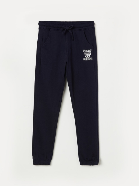 

Fame Forever by Lifestyle Boys Navy Blue Solid Cotton Joggers