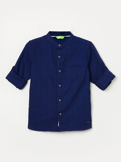 

Bossini Boys Navy Blue Opaque Casual Shirt