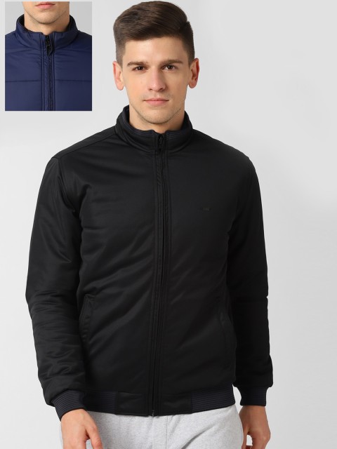 

Peter England Casuals Men Black Reversible Bomber Jacket