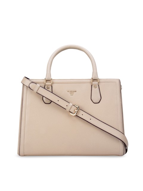 

Da Milano Beige Leather Structured Handheld Bag