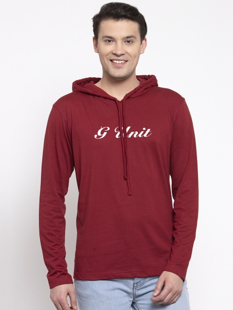 

Friskers Men Maroon Applique T-shirt