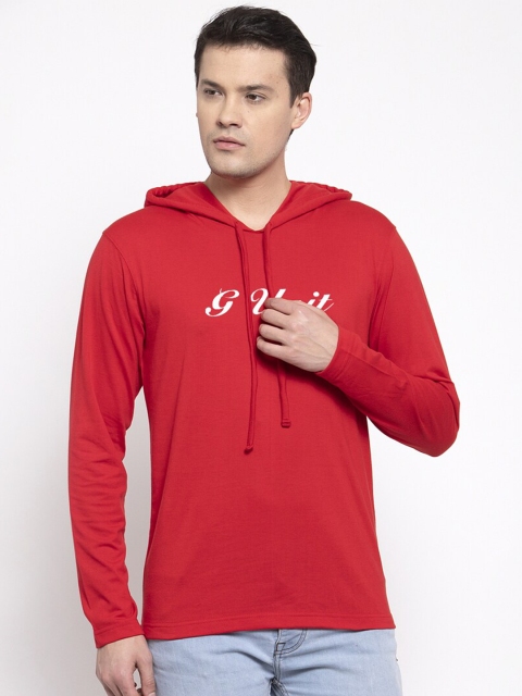 

Friskers Men Red Typography Printed T-shirt