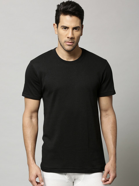 

Marks & Spencer Men Black Cotton Rich Thermal T-shirt 8803N