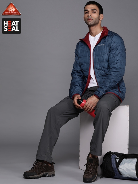 

Columbia Men Blue Reflective Strip Outdoor Delta Ridge Down Quilted Jacket