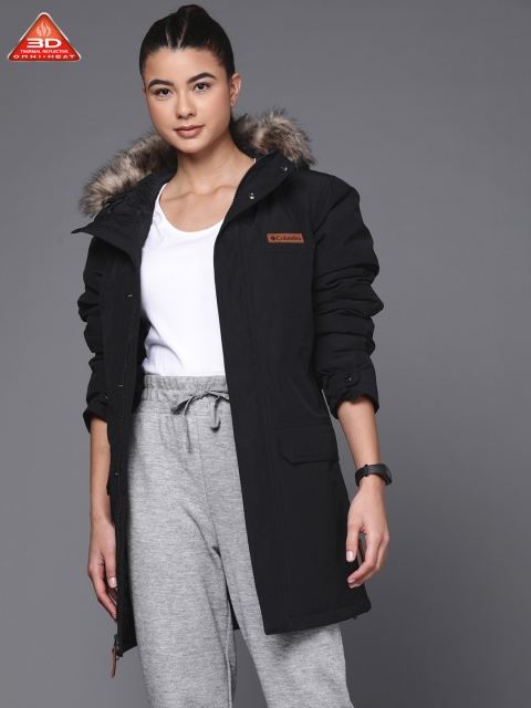 

Columbia Women Black Marquam Peak Reflective Strip Parka Jacket