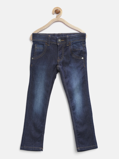 

United Colors of Benetton Girls Navy Skinny Mid-Rise Clean Look Jeans, Navy blue