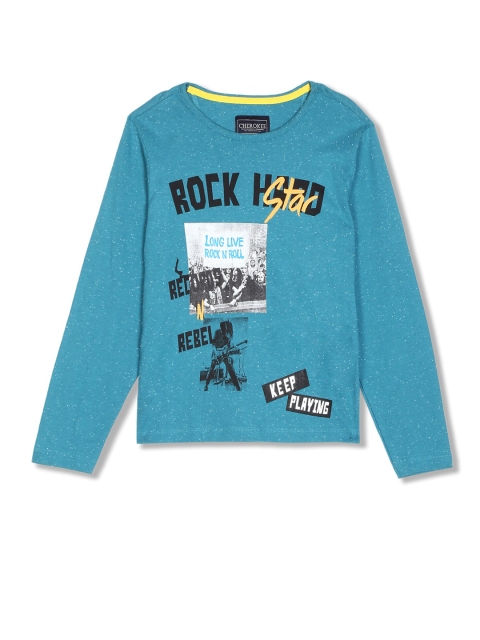 

Cherokee Boys Blue Printed T-shirt