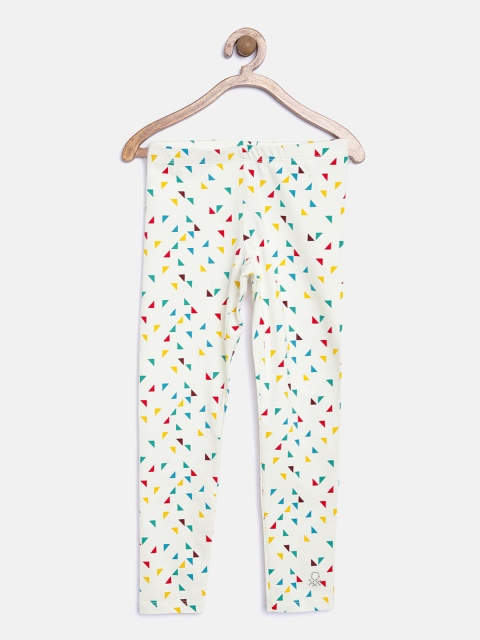 

United Colors of Benetton Girls White Printed Leggings