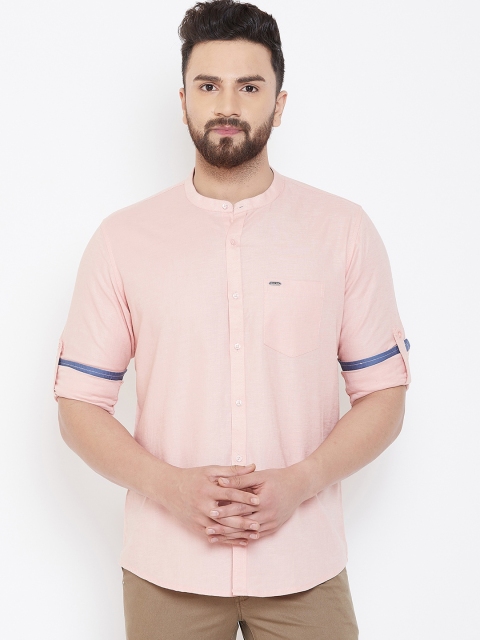 

Canary London Men Pink Solid Smart Slim Fit Casual Shirt