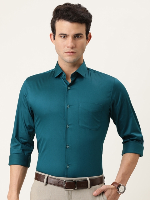 

Peter England Men Teal Blue Slim Fit Opaque Formal Shirt