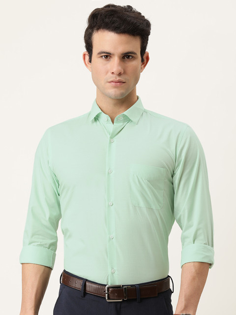 

Peter England Men Green Slim Fit Opaque Formal Shirt