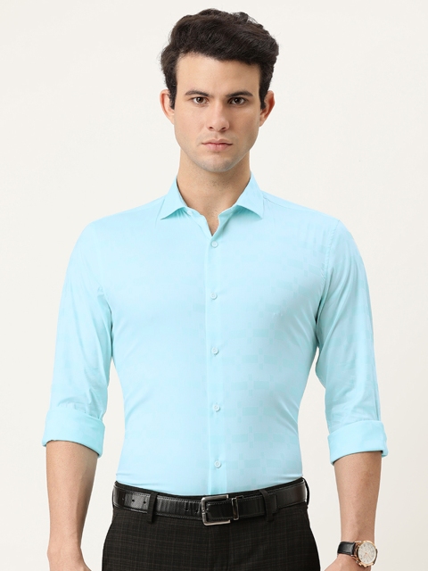 

Peter England Men Blue Opaque Formal Shirt