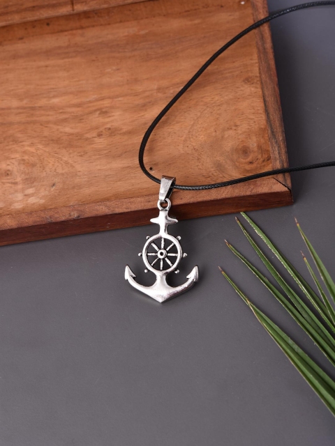 

Tistabene Men Oxidised Silver-Plated Pendant With Chain