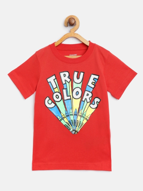 

Crayola Boys Red Printed Cotton T-shirt