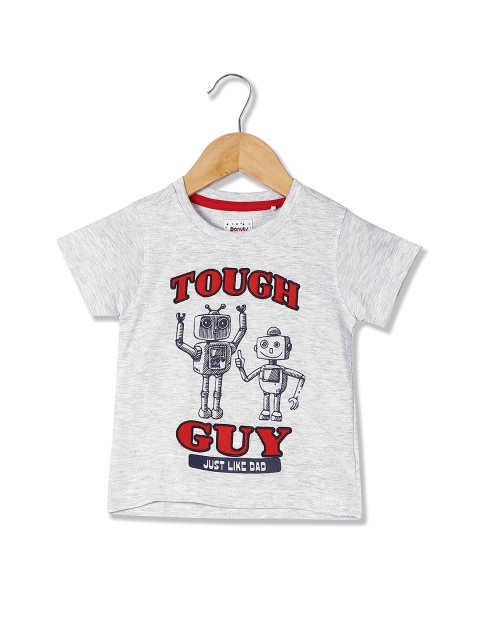

Donuts Boys Grey Biker Printed Applique T-shirt