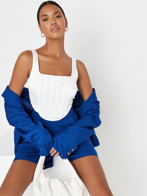 

Missguided White Fitted Crop Top