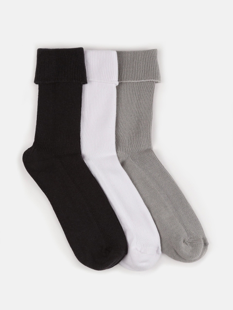 

Missguided Women Pack of 3 Multicoloured Calf-Length Socks, Multi