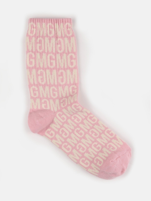 

Missguided Women Pink repeat print jacquard Socks