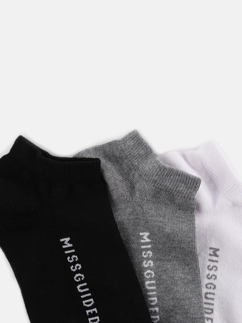 

Missguided Women Black White and Grey Pack of 3 Socks