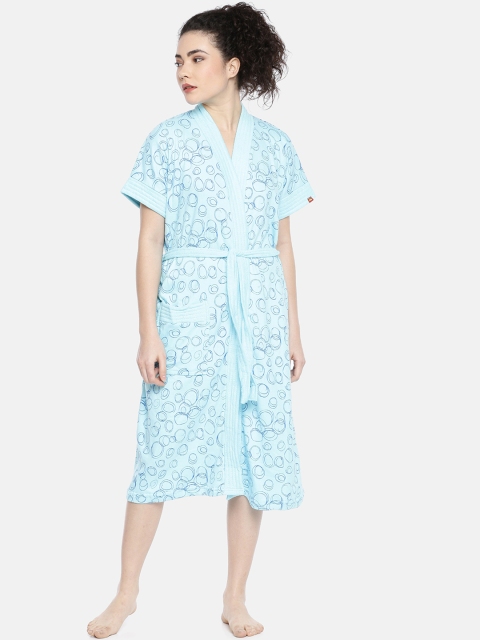 

GOLDSTROMS Women Blue Printed Cotton Bath Robe
