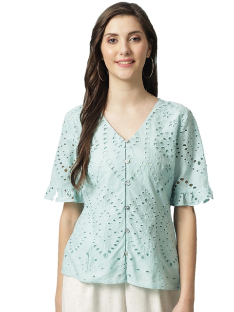 

Gipsy Turquoise Blue Regular Top