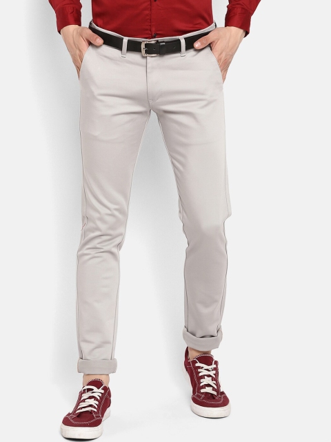 

V2 Value & Variety Men Grey Chinos Trousers