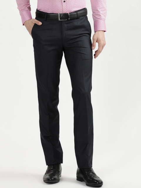 

V2 Value & Variety Men Blue Textured Trousers