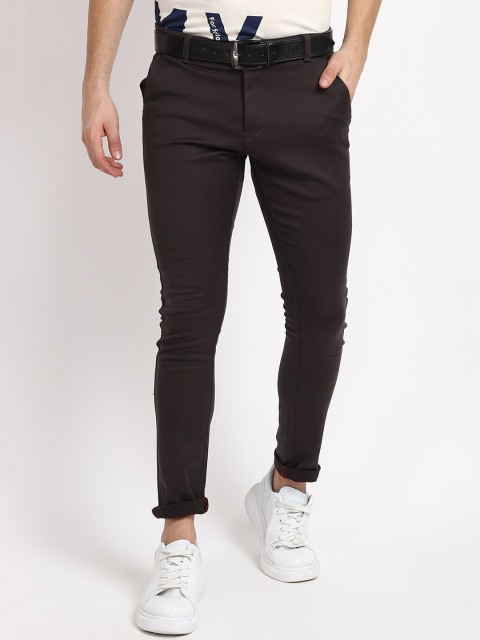 

V2 Value & Variety Men Grey Chinos Trousers