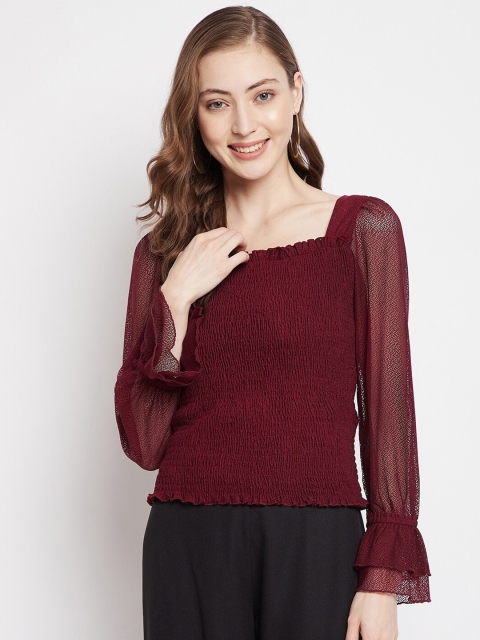 

Madame Maroon Fitted Top