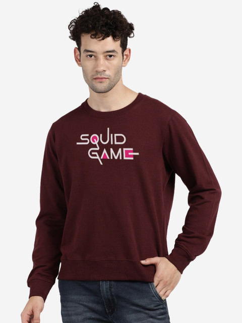 

MASH UNLIMITED Men Maroon Sweatshirt