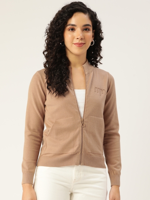 

Madame Women Camel Brown Cardigan