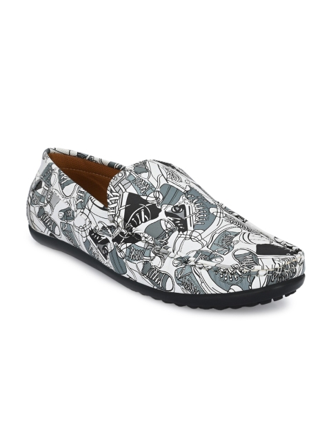 

DERBY KICKS Men White Printed Sneakers