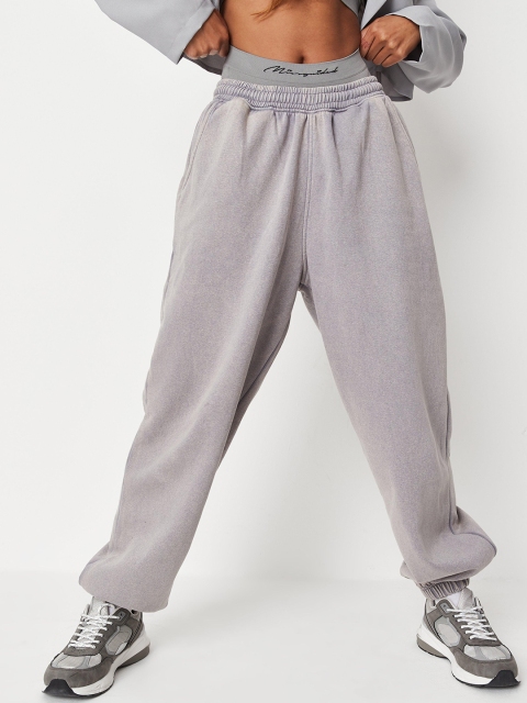 

Missguided Women Grey Solid Track Pants