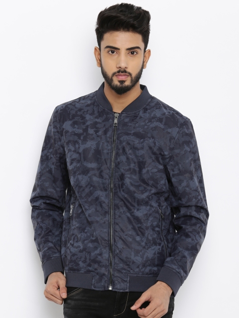 

Jack & Jones Blue Printed Bomber Jacket