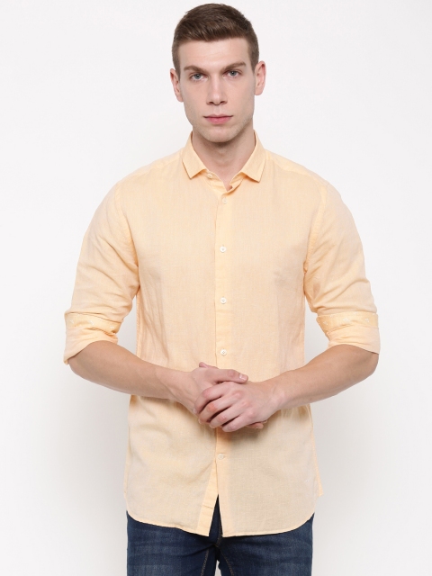 

Jack & Jones Men Orange Slim Fit Solid Casual Shirt