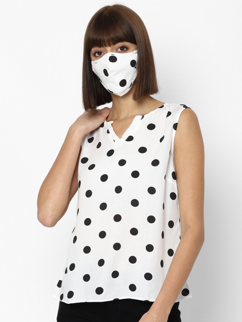 

Allen Solly Woman White & Black Regular Top