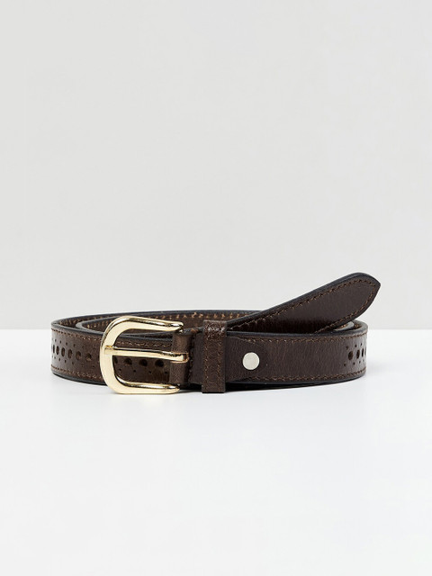 

max Women Brown Leather Belt