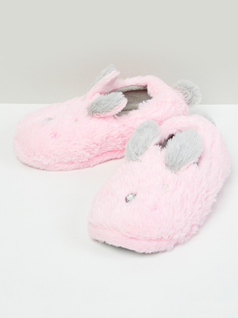

max Girls Pink PU Shoe-Style Sandals