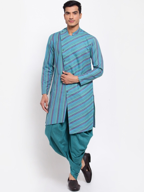 

MAXENCE Men Blue & Green Kurta