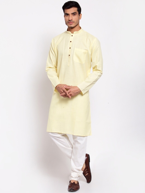 

MAXENCE Men Green Thread Work Kurta