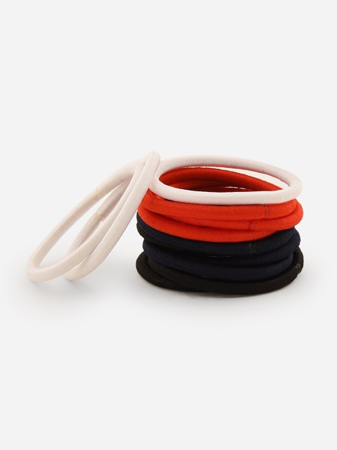 

ToniQ Women Set of 12 Black & Red Ponytail Holders