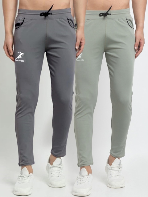 

GRACIT Men Grey Solid Slim-Fit Track Pants