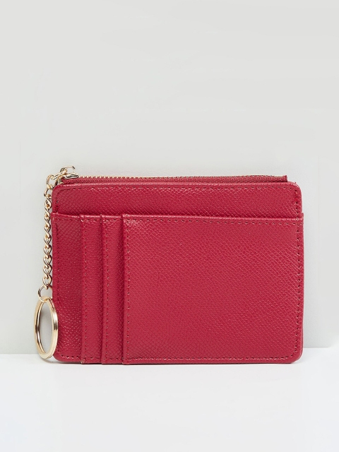 

max Women Red & Gold Textured Zip Around Wallet